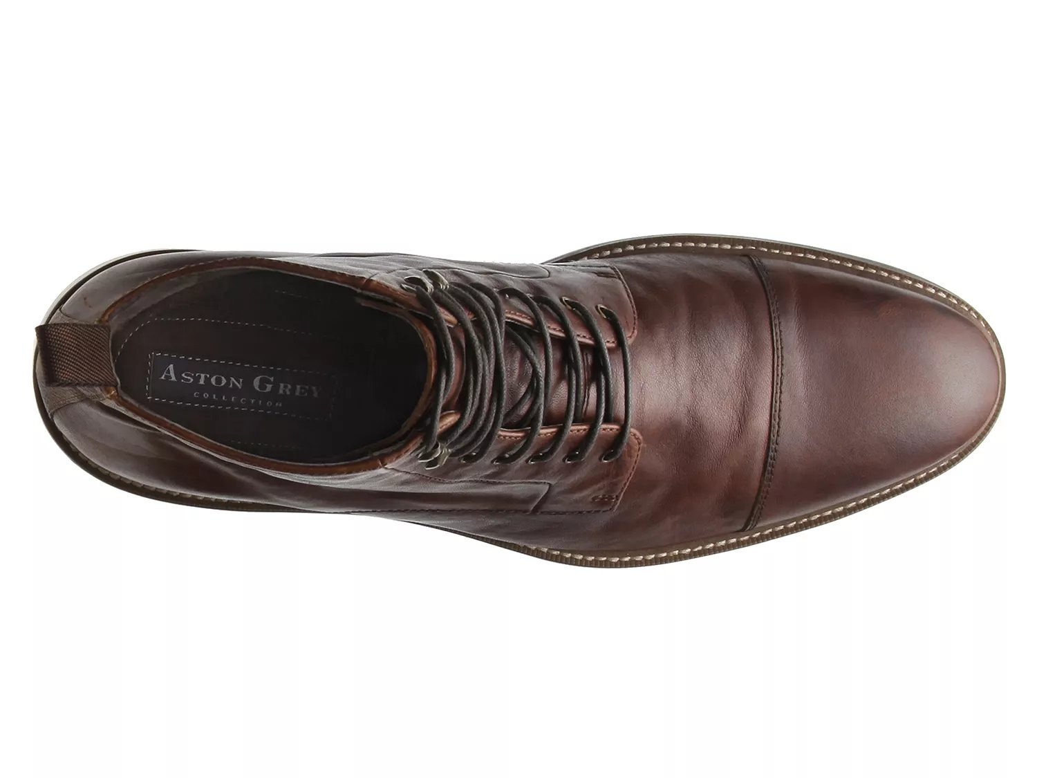 aston grey lonaro cap toe boot