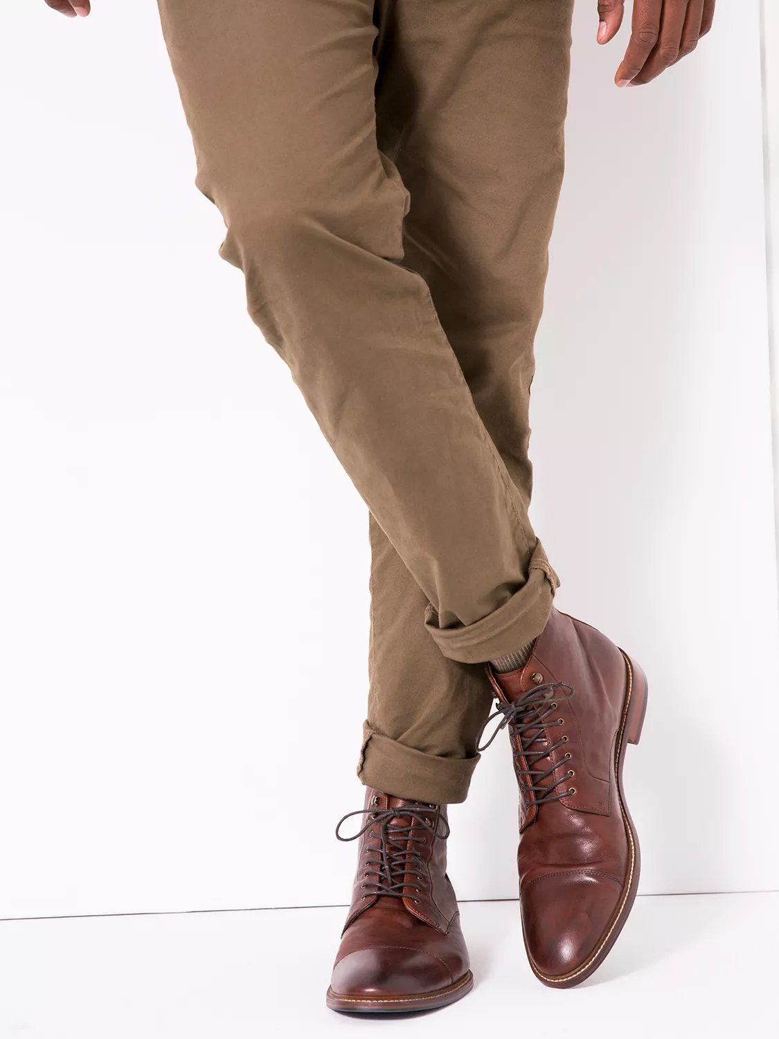 aston grey lonaro cap toe boot