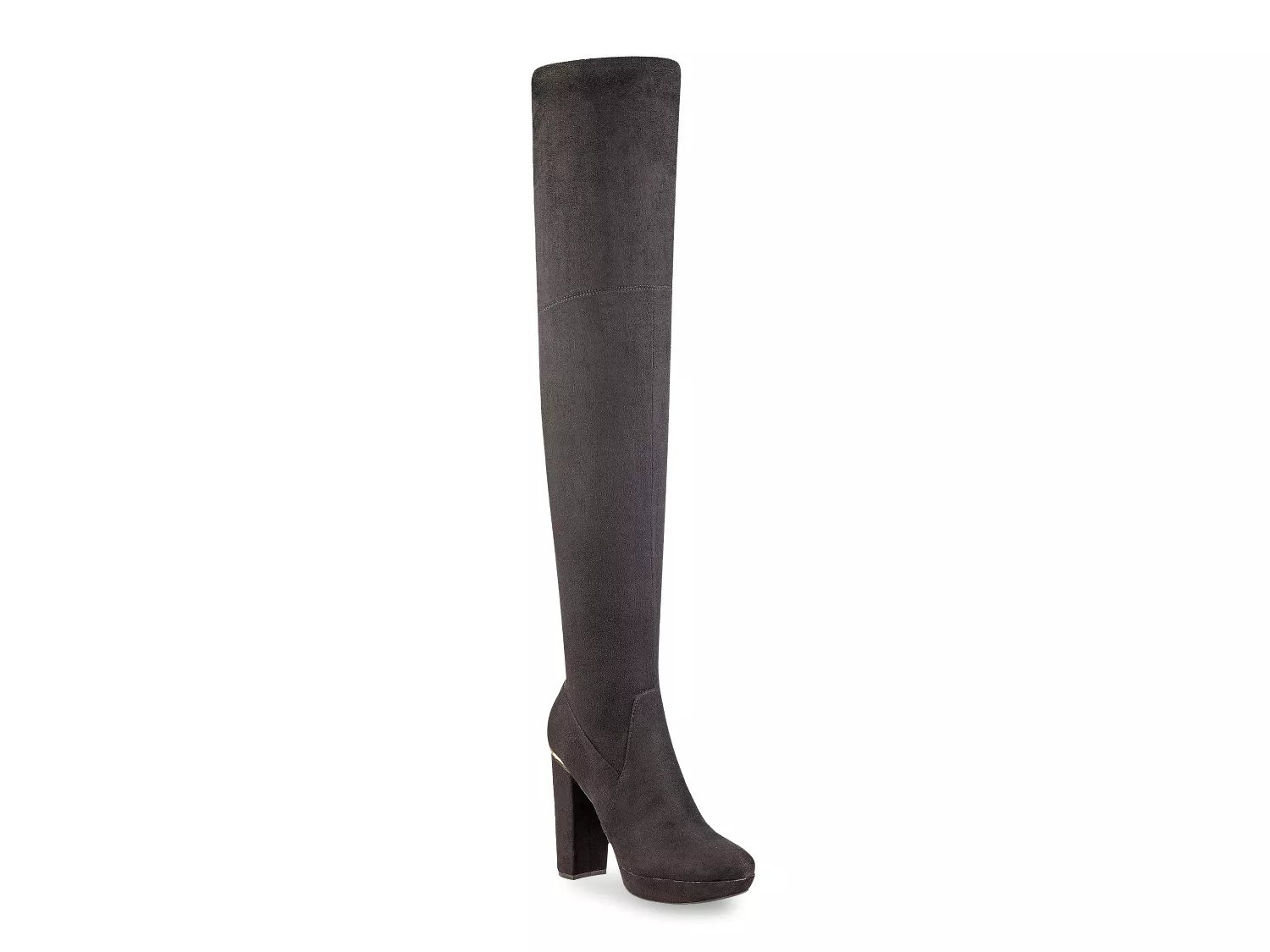 guess black thigh high boots