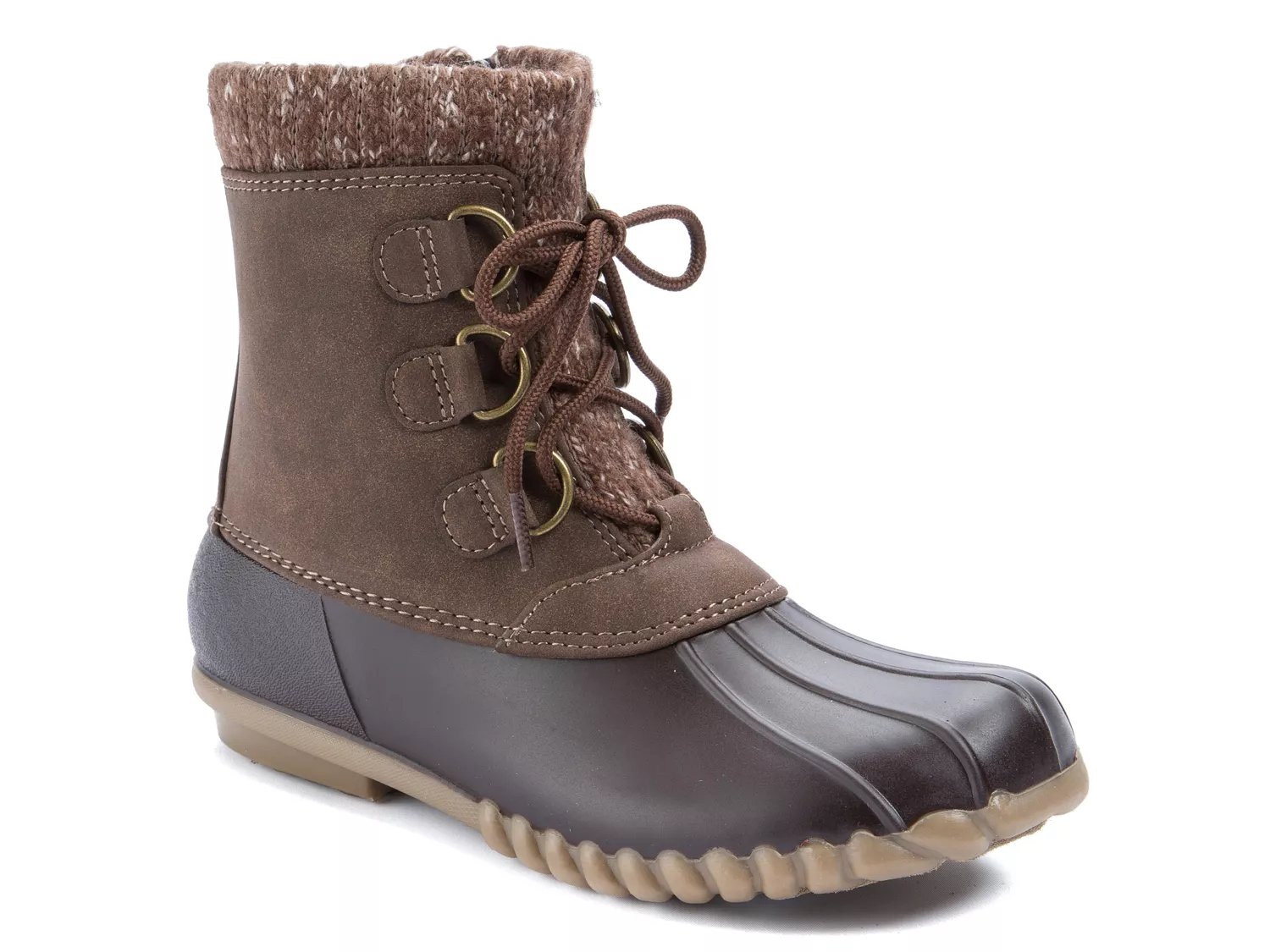 no heel duck boots