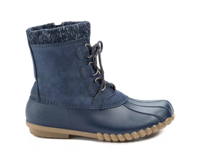 jenna buffalo plaid fold over duck boot