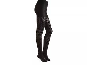 Memoi Diamond Opaque Control Top Tights