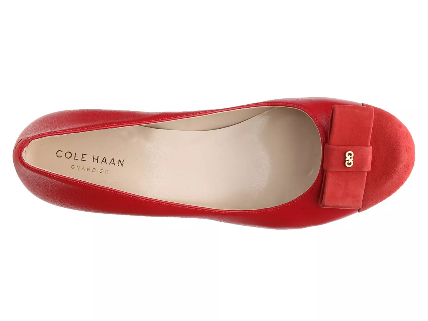 cole haan adair leather bow wedge