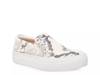Gills Platform Slip-On Sneaker Ivory/Grey Faux Leather Snake Print view