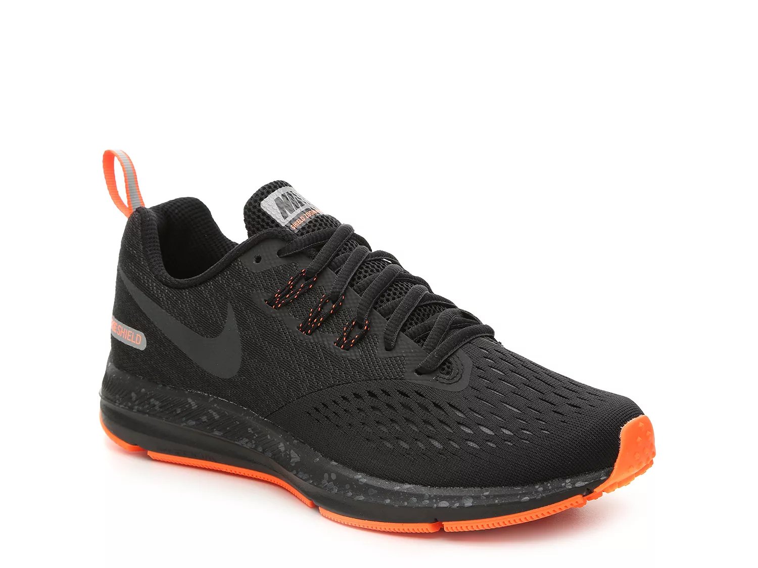 nike shield black orange