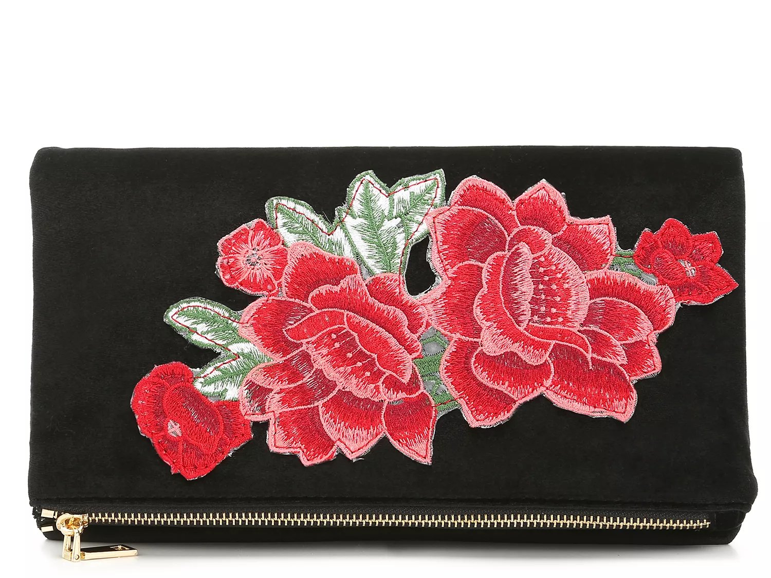 Urban Expressions Embroidered Velvet Clutch DSW