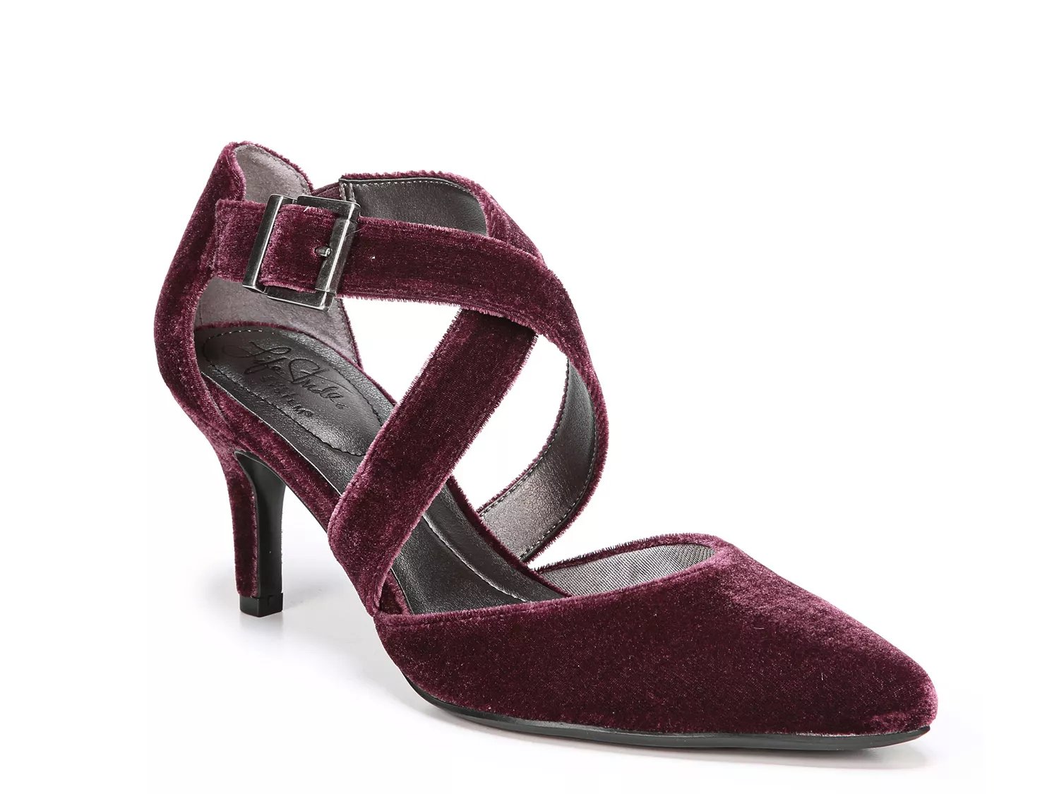 velvet flat pumps