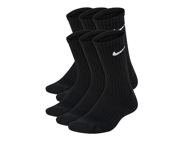 adidas Athletic Cushioned Kids' Crew Socks - 6 Pack - Free Shipping