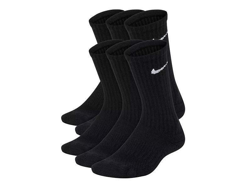 adidas Athletic Cushioned Crew Socks 6 Pairs - Black