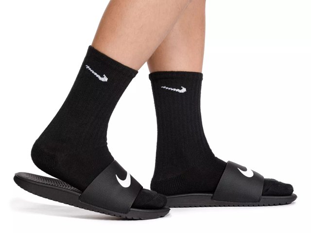Socks and nike slides clearance