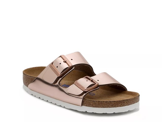 Birkenstock arizona metallic rose discount gold