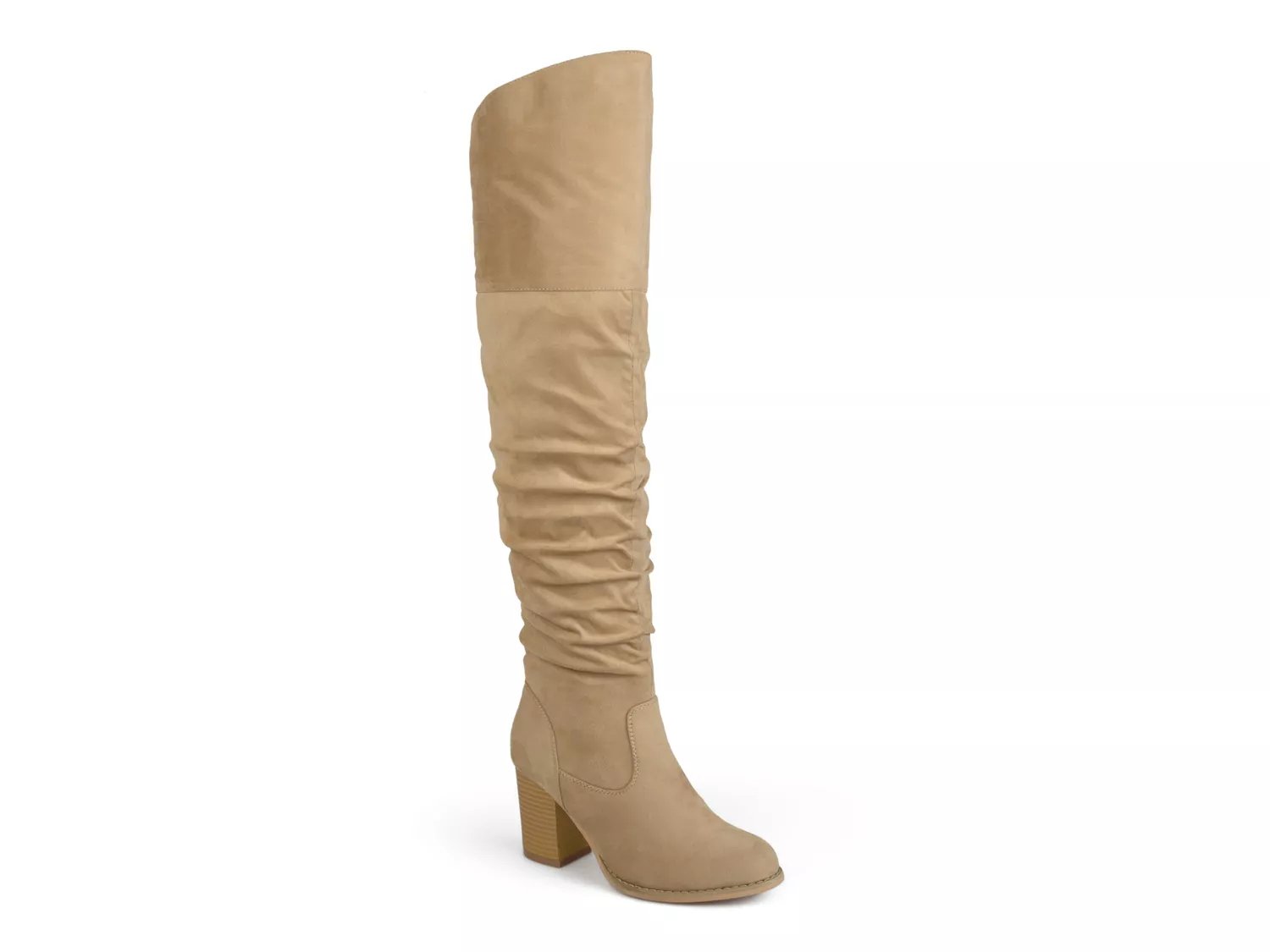 Journee Collection Kaison Wide Calf OvertheKnee Boot | Women's | Stone | Size 11 | Boots