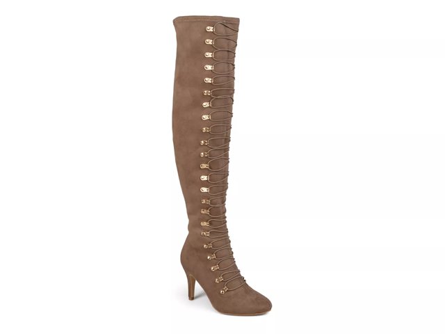Wide calf thigh high leather boots cheap