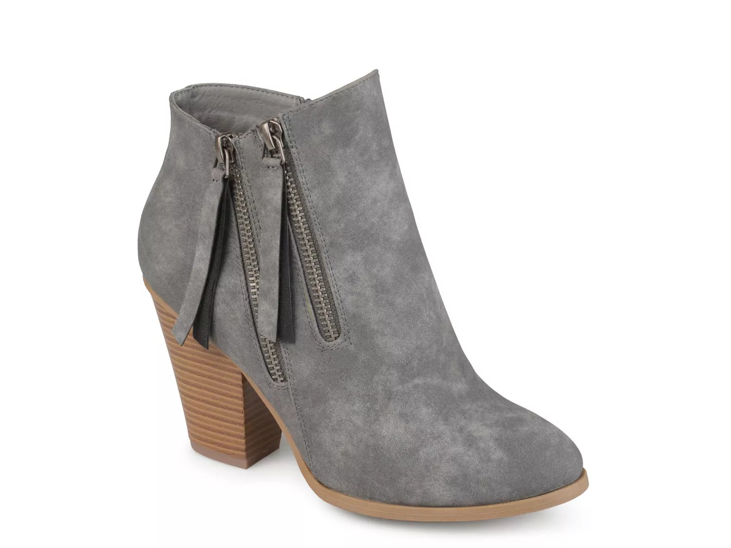 grey suede short boots