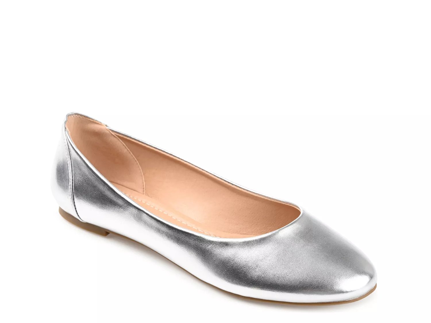 silver flat shoes