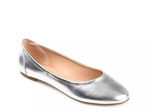 Ladies silver best sale flat shoes