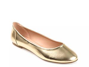 Ladies gold on sale flat shoes