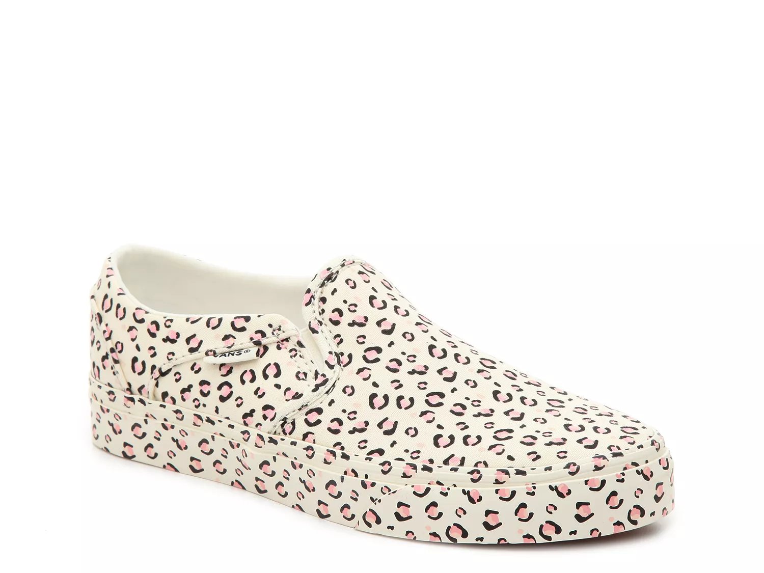 vans asher cheetah slip on