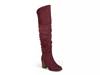 Burgundy wide calf 2025 over the knee boots