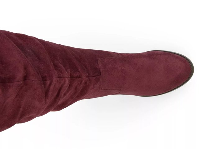Burgundy wide calf best sale over the knee boots