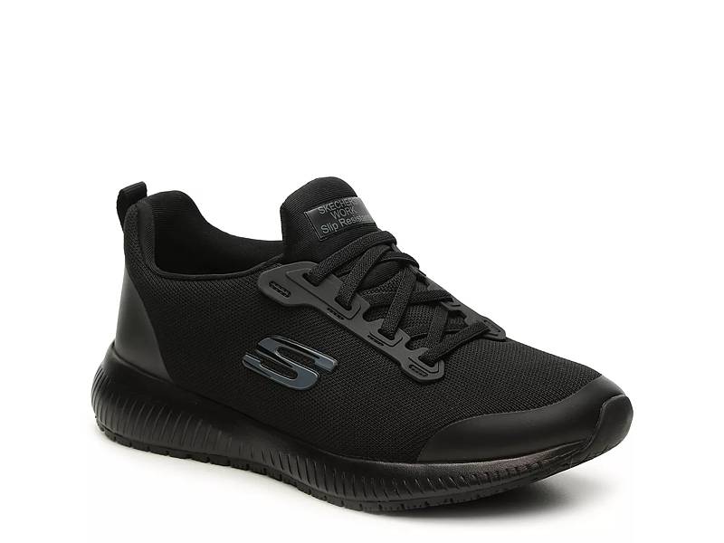 All black slip outlet resistant shoes