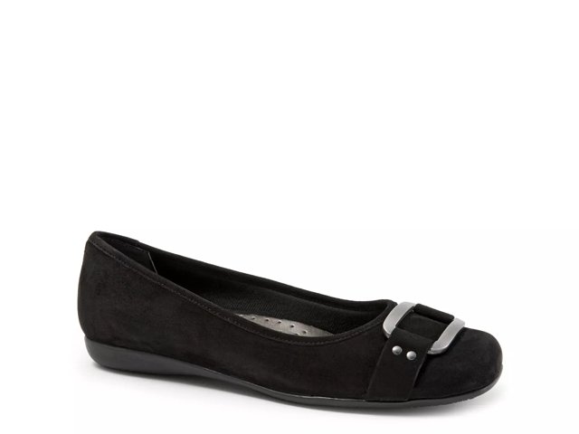 Trotters Sizzle Signature Women s Flat Black Suede 6.5 Medium