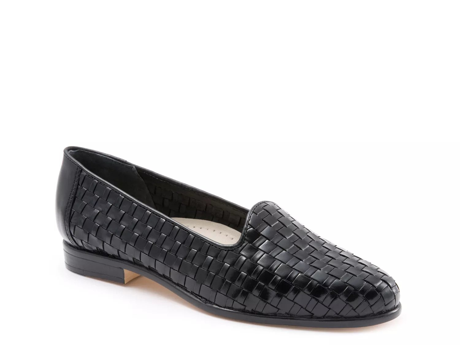 dsw black flats womens