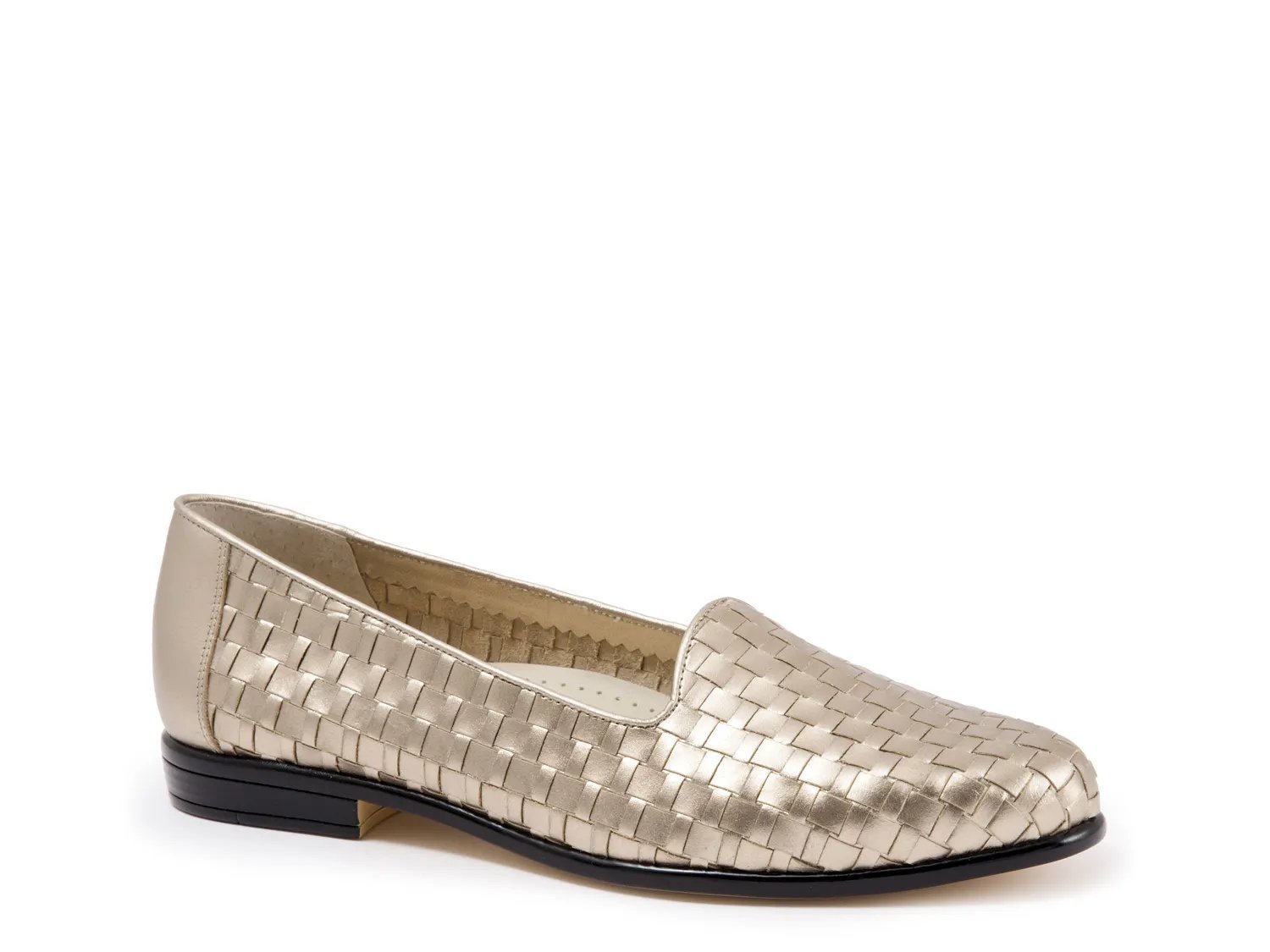 gold designer loafers