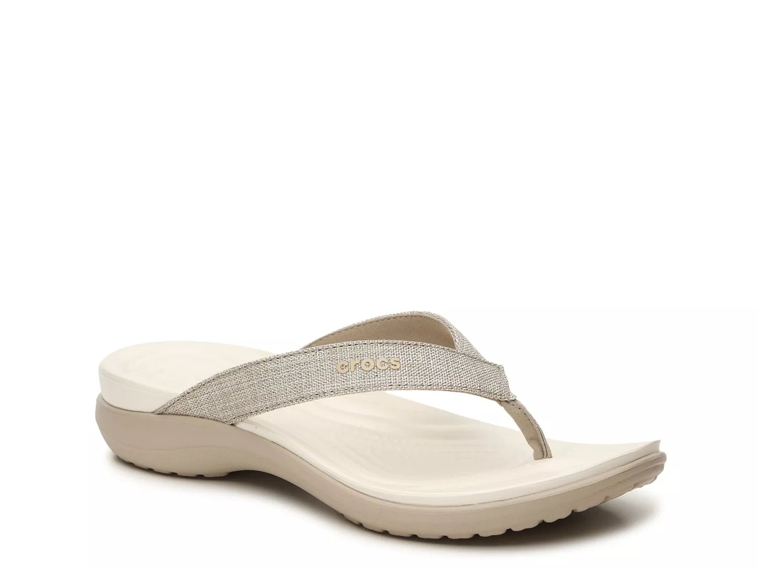 crocs capri shimmer women's slide sandals