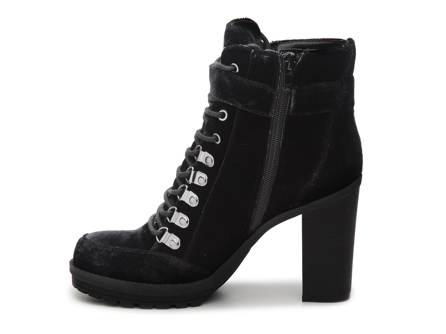 GBG Los Angeles Grazzy Velvet Combat Boot | DSW