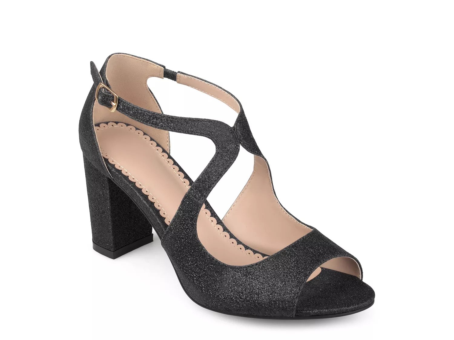 dsw black open toe heels