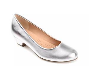 Silver dress shoes 2024 low heel wide width