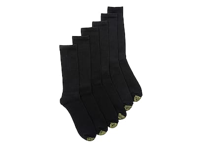 Gold Toe Harrington Men's Crew Socks - 6 Pack - Free Shipping