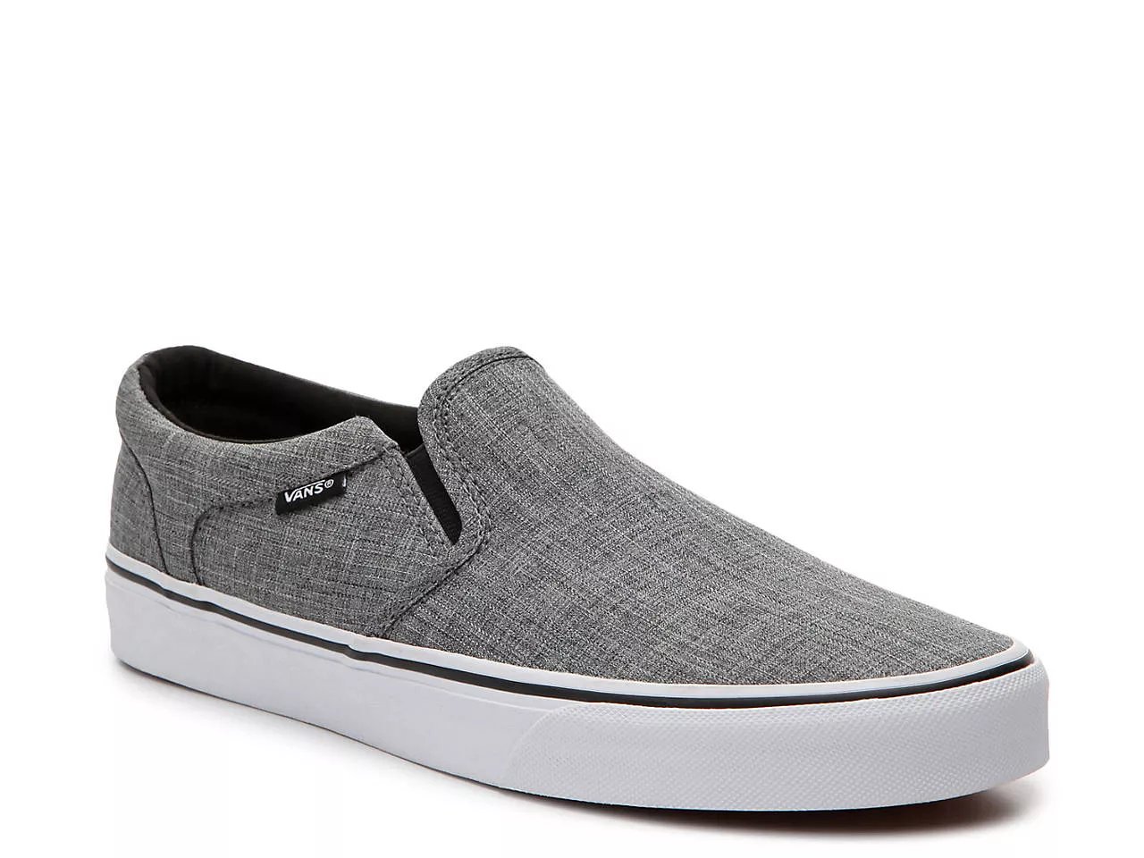 grey slip on vans