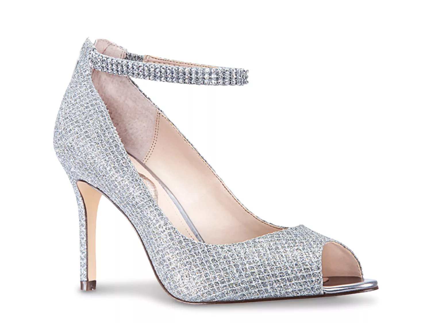 dsw silver pumps