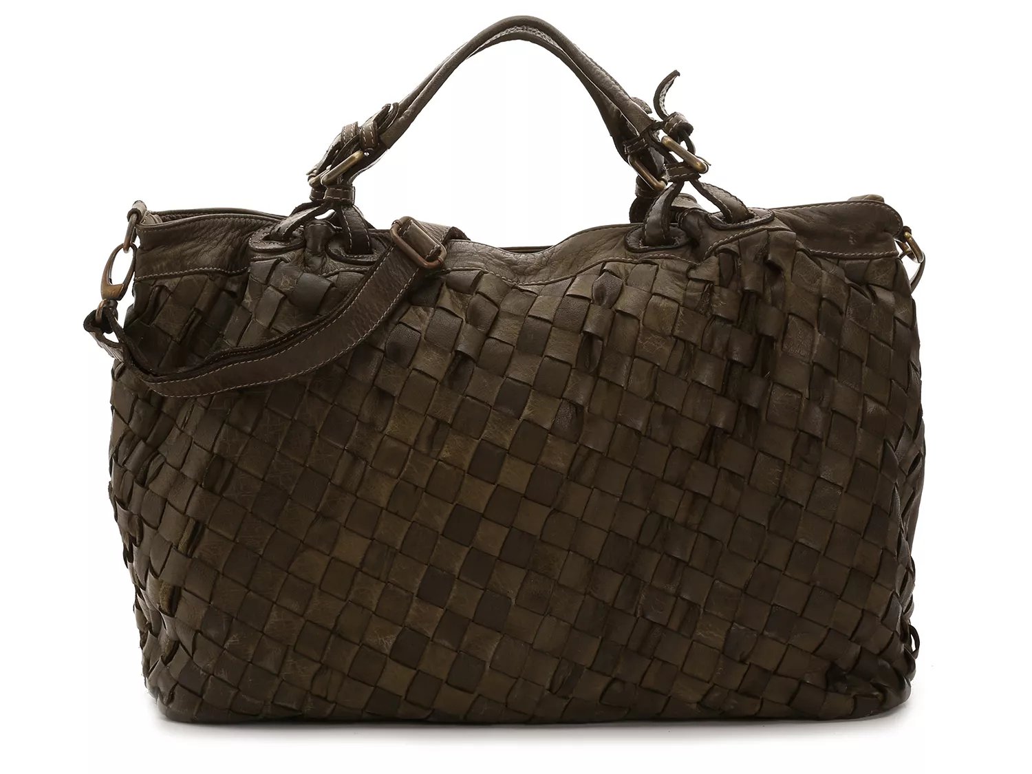 civico 93 woven leather tote