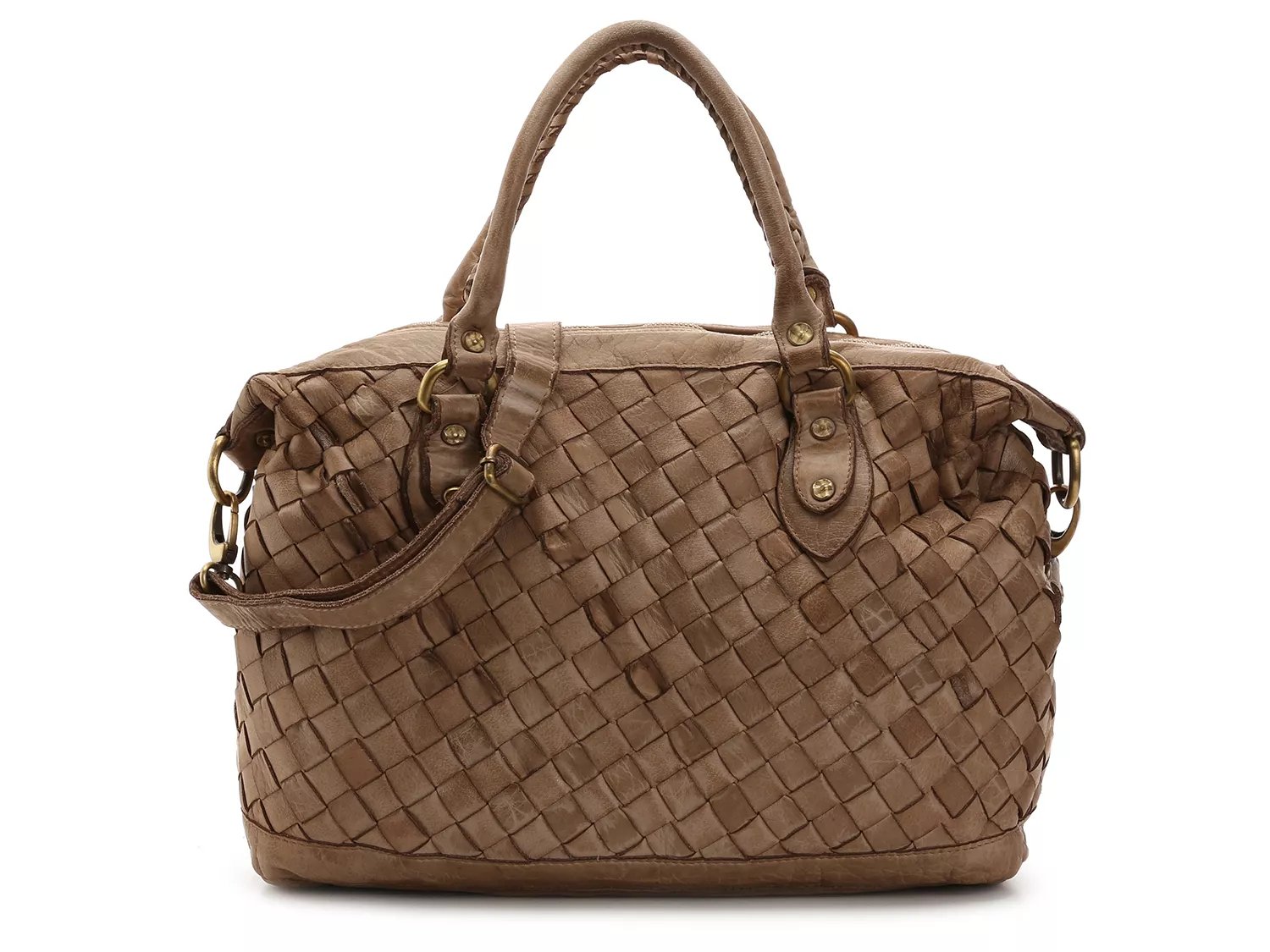 civico 93 woven leather tote