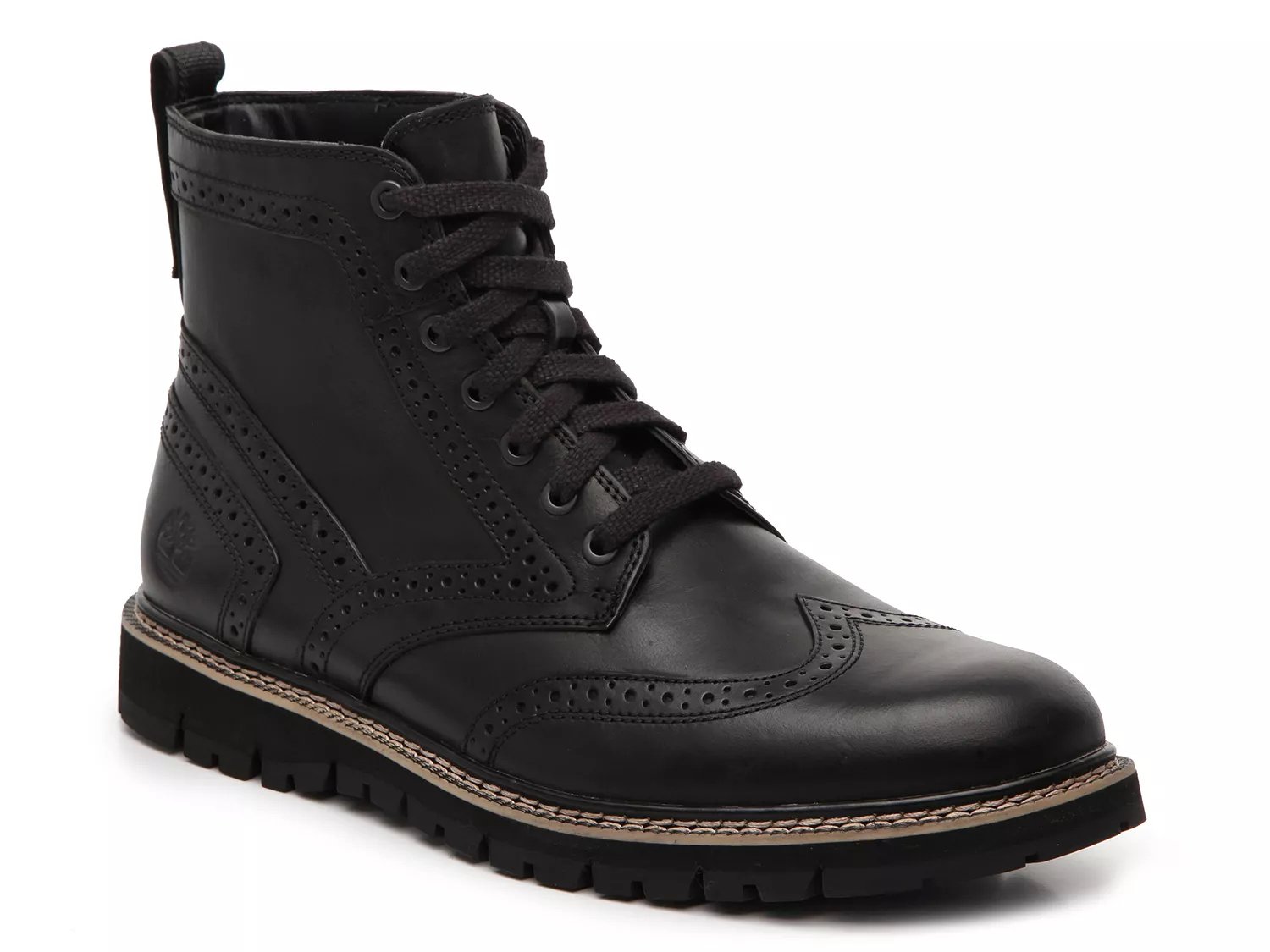 timberland wingtip boots brown