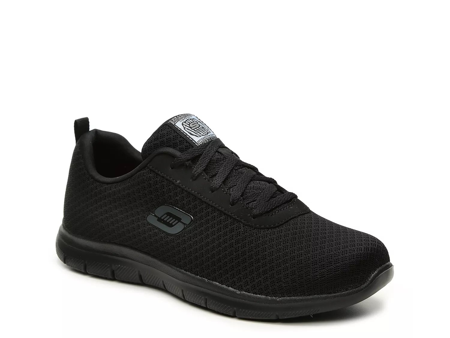 skechers non slip black womens shoes