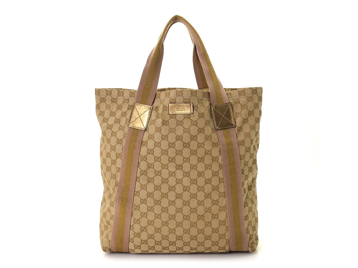 Gucci Vintage - GG Tote Bag - Brown - Leather Handbag - Luxury