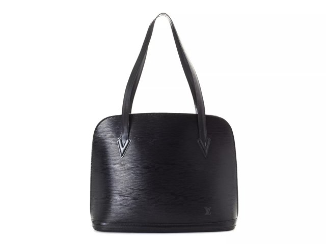 Louis+Vuitton+Lussac+Shoulder+Bag+Black+Leather for sale online