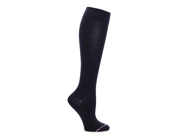 Dr Motion Mild Compression black ribbed Knee-Hi Women's Socks 2 pairs