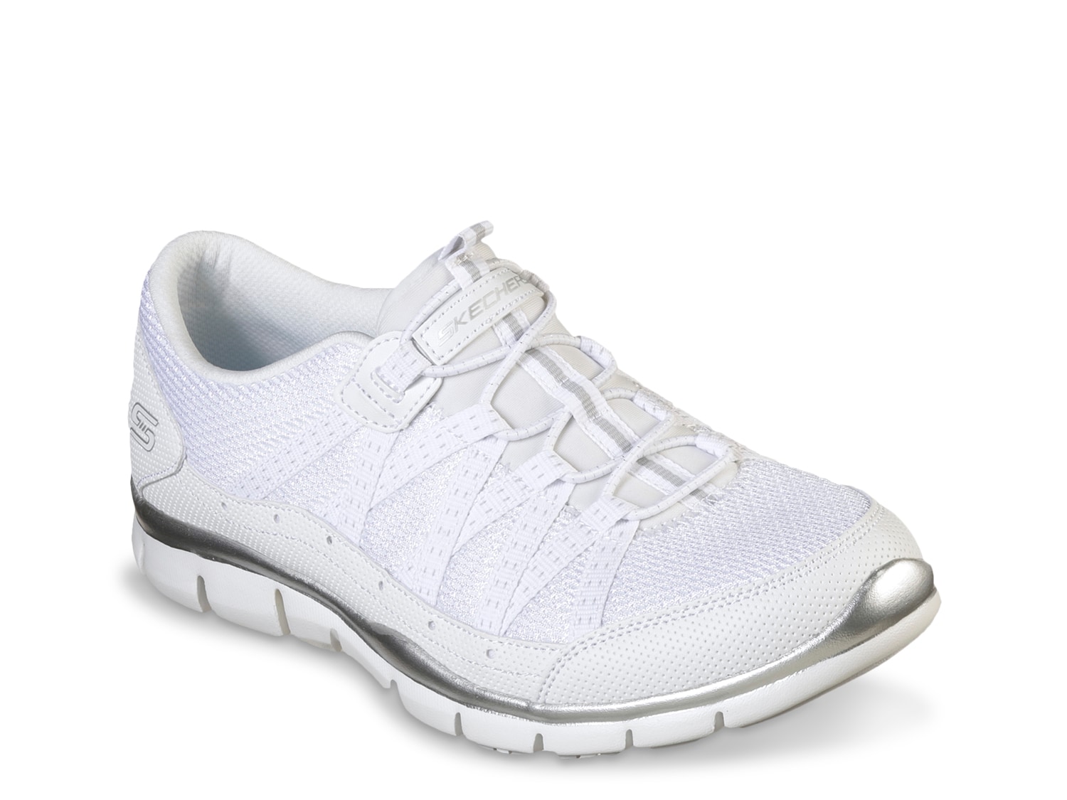 White Skechers Memory Foam Shoes | DSW