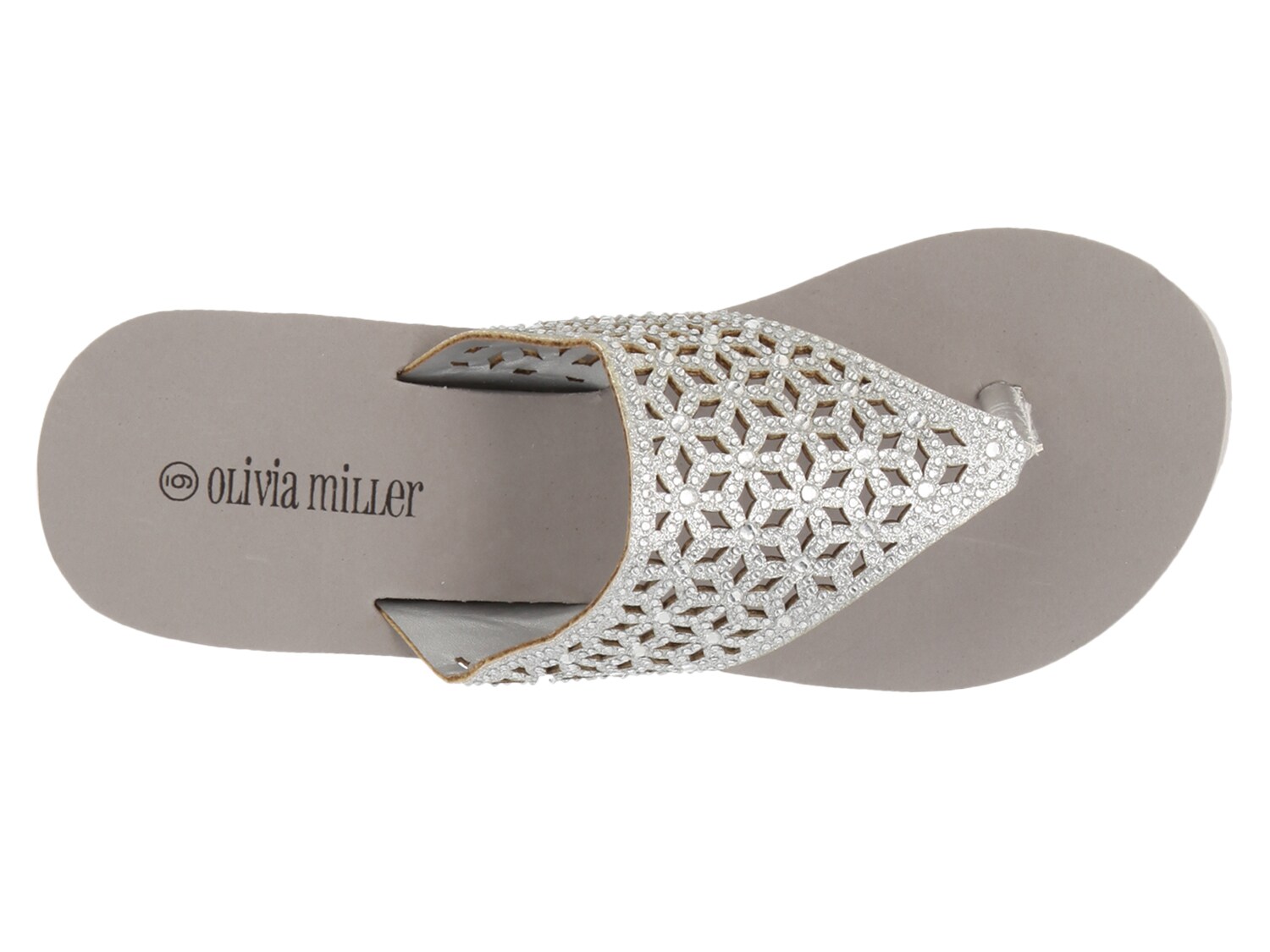 olivia miller jewel wedge flip flop