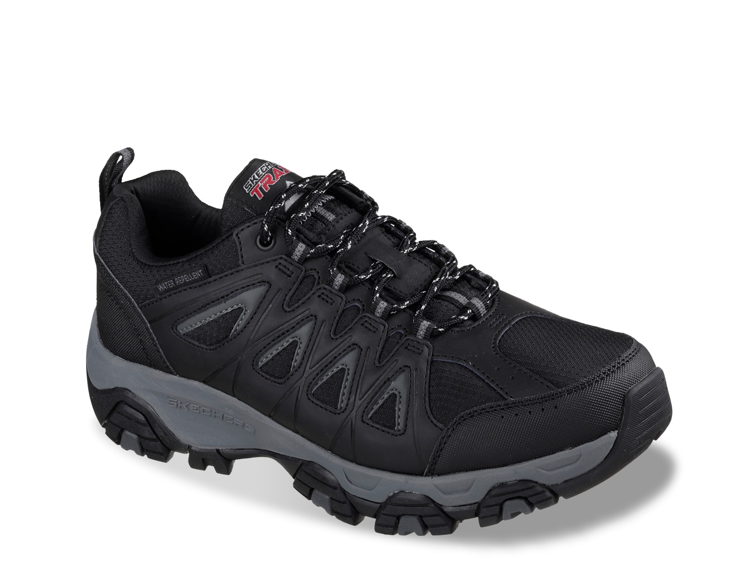 black hiking sneakers