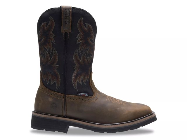 Wolverine boots black steel toe 2025