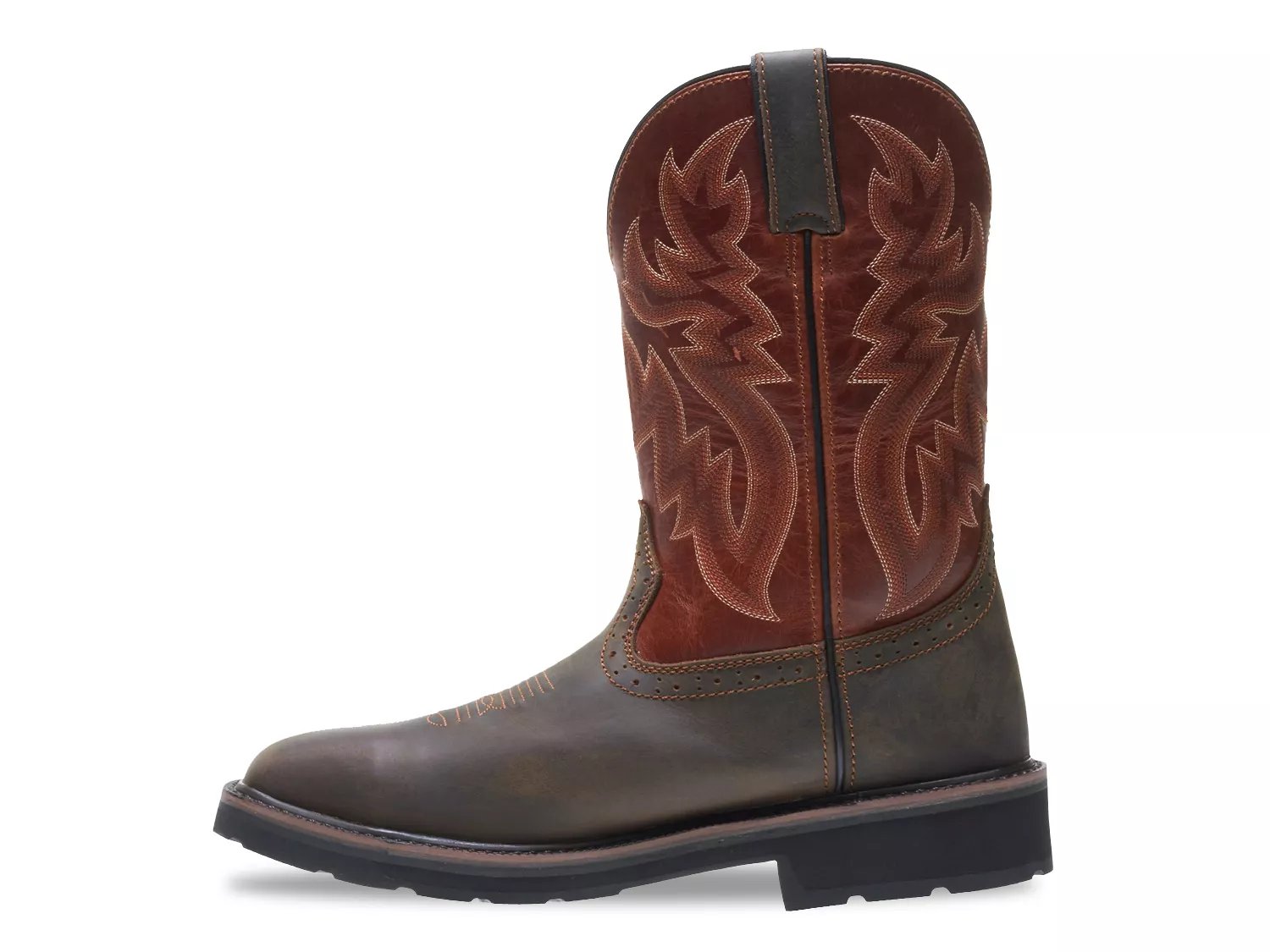 wolverine men's rancher square toe work boots