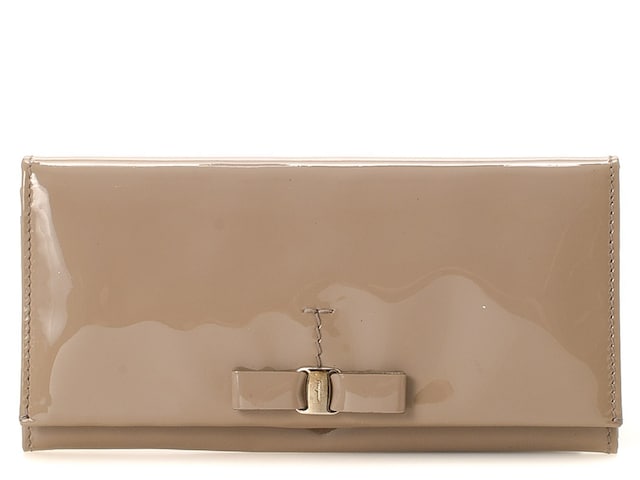 Salvatore Ferragamo - Vintage Luxury Vara Bow Long Leather Wallet ...