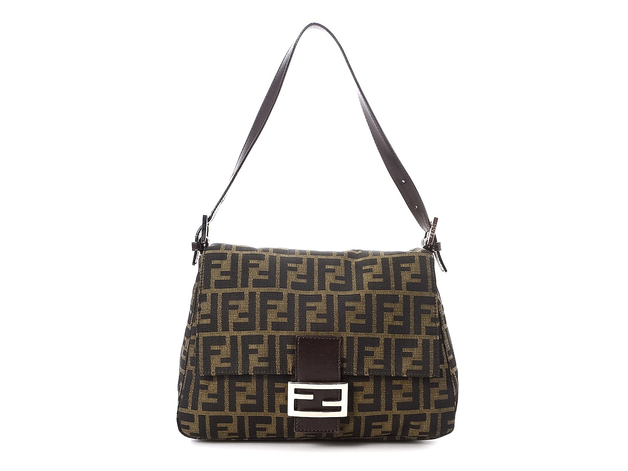 Fendi - Vintage Luxury Zucca Mamma Baguette Shoulder Bag | DSW