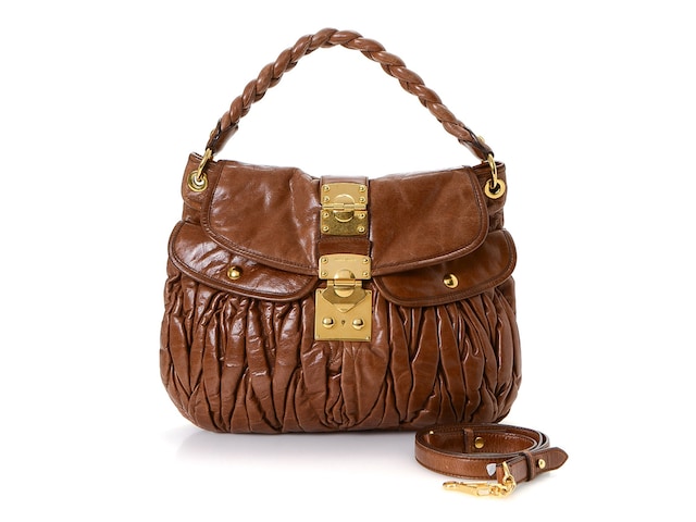 Miu Miu - Vintage Luxury Coffer Leather Shoulder Bag - Free Shipping